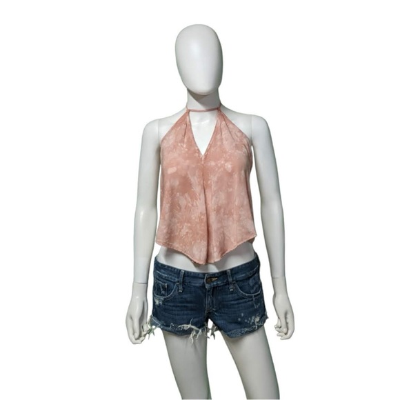 Blue Life Tie Dye Light Pink Halter Top, XS - Picture 3 of 7